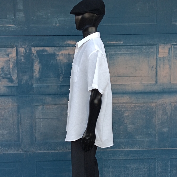 Lucky Brand Men's Pure Linen Short Sleeve Luxury Shirt - Picture 9 of 17